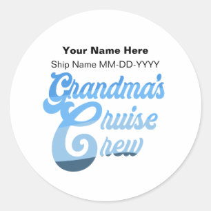 Grandma's Cruise Crew Classic Round Sticker