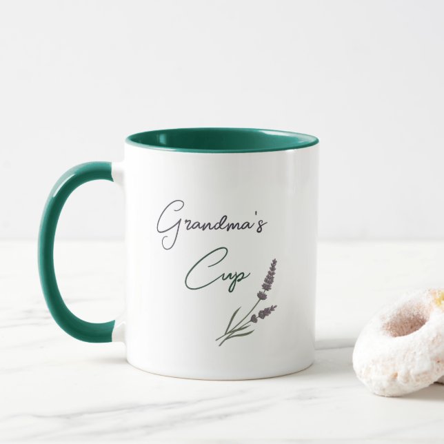 Grandma's Cup Lavender Mug (With Donut)