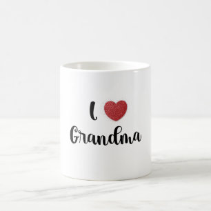 Grandma's Day I Love Grandma Heart Explosion Gift  Coffee Mug