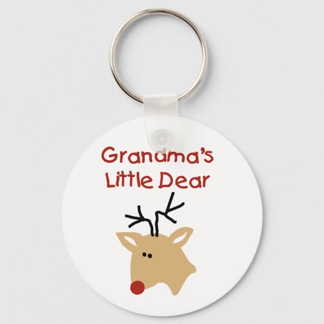 Grandma's Dear Tshirts and Gifts Keychain (Front)