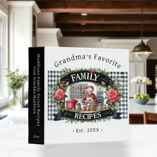 Grandma's Family Secret Recipes Cookbook Binder