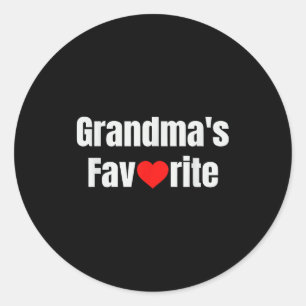 Grandma's Favorite  Classic Round Sticker
