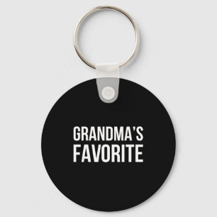 Grandma's Favorite Family Baby Granhild Quote  Keychain