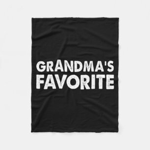 Grandma's Favorite Funny Grandparent Granhild Vint Fleece Blanket