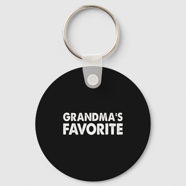 Grandma's Favorite Funny Grandparent Granhild Vint Keychain (Front)