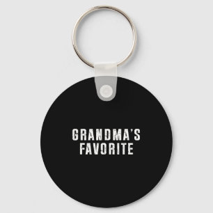 Grandma's Favorite Grandparent Granhild Funny Fami Keychain