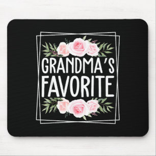 Grandma's Favorite Grandparent Granhild Humor Flor Mouse Pad
