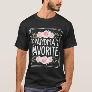 Grandma's Favorite Grandparent Granhild Humor Flor T-Shirt