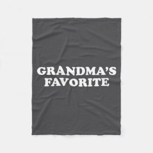 Grandmas Favorite Granhild Funny Grandson Granddau Fleece Blanket