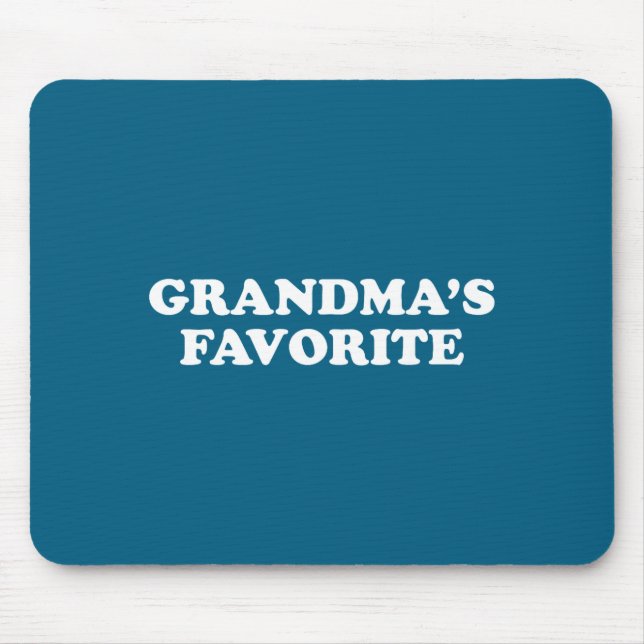 Grandmas Favorite Granhild Funny Grandson Granddau Mouse Pad (Front)