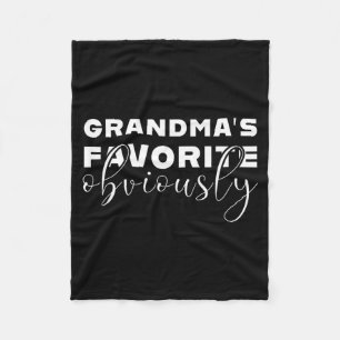 Grandma's Favorite T, Grandson Or Granddaughter  Fleece Blanket