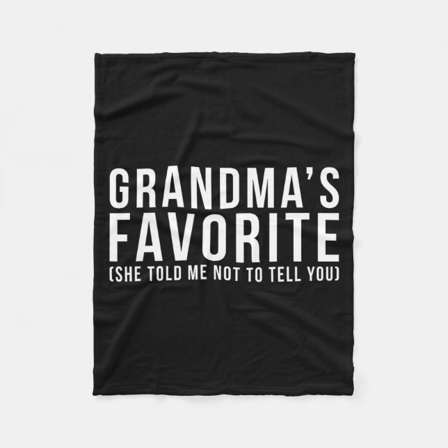 Grandma's Favorite T, Grandson Or Granddaughter  Fleece Blanket (Front)
