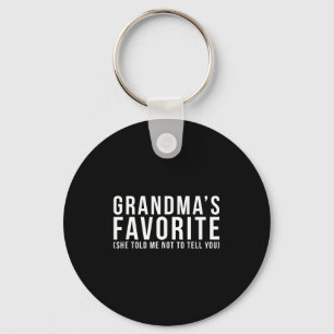 Grandma's Favorite T, Grandson Or Granddaughter  Keychain