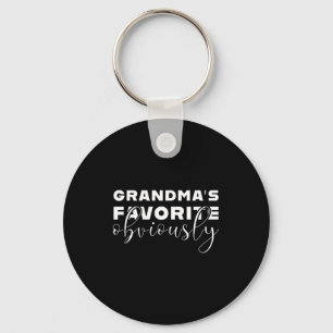Grandma's Favorite T, Grandson Or Granddaughter  Keychain