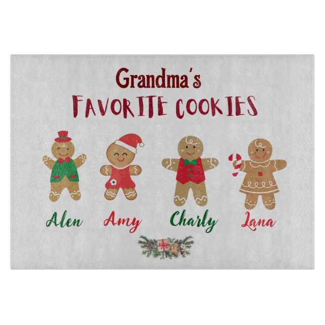 Grandma's favourite Cookies Cutting Board (Front)