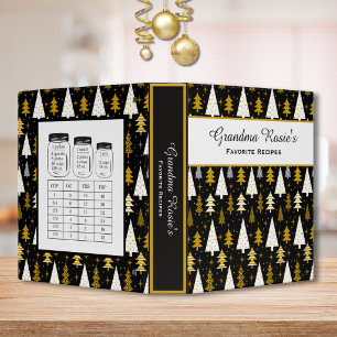 Grandmas Favourite Recipe Cookbook Black Gold Xmas Binder