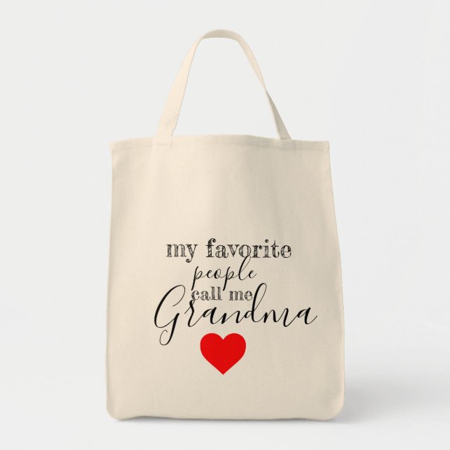 Grandma's favourite Tote (personalized) Bag (Front)