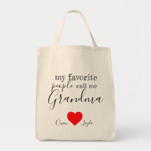 Grandma's favourite Tote (personalized with names) Bag