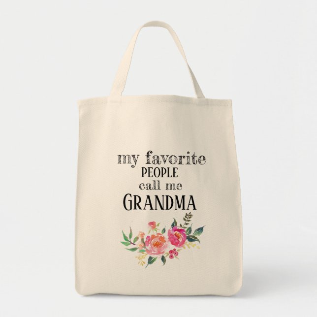 Grandma's favourite Tote (personalized with names) Bag (Front)