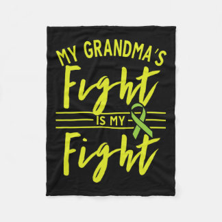 Grandma's Fight Is My Fight Kidney Disease Awarene Fleece Blanket