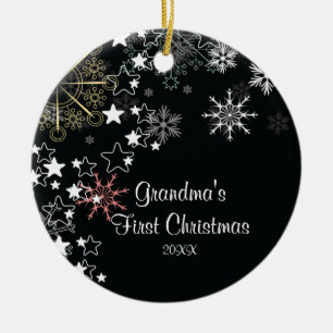 Grandma's First Christmas  Snowflake Ornament