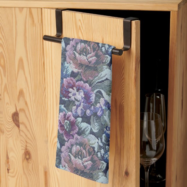 Grandma's Floral Couch Pattern Image Kitchen Towel (Thirds Fold)