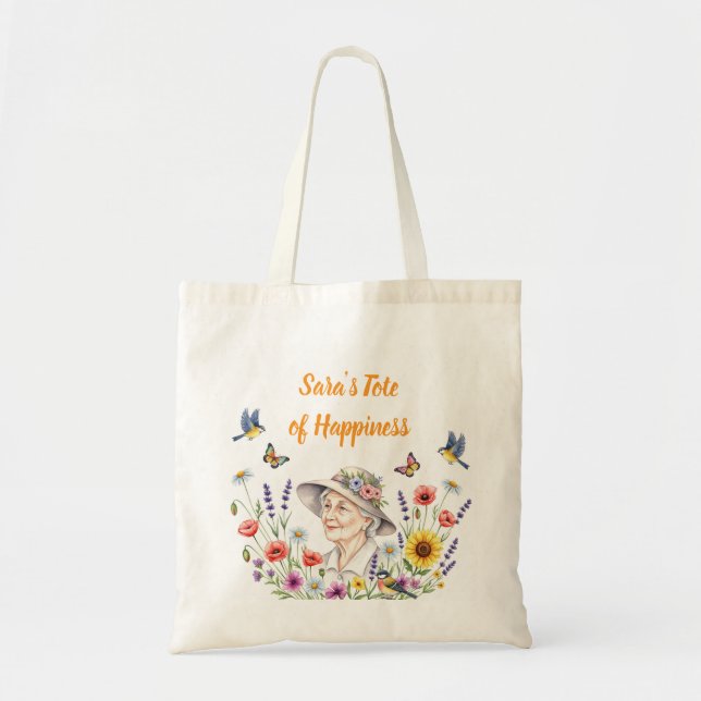 Grandma's Floral Tote Bag (Front)