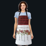 Grandma's Flower Garden 6 Grandkids Name Floral Apron<br><div class="desc">This Grandma's Garden Flower and Grandkids Name custom design is a delightful blend of vintage charm and personalized warmth. It is the perfect addition to any grandmother's haven, bringing the beauty of a botanical garden right into her home. Featuring a stunning vintage flower illustration that captures the essence of grandma's...</div>