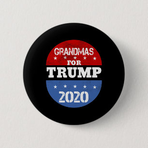 Grandmas For Trump 2020 Re-election Vintage Volunt 2 Inch Round Button