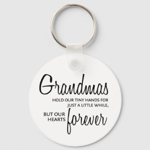 Grandmas Forever black Keychain