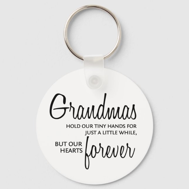 Grandmas Forever black Keychain (Front)