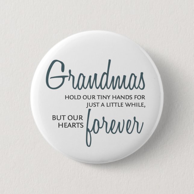 Grandmas Forever blue 2 Inch Round Button (Front)