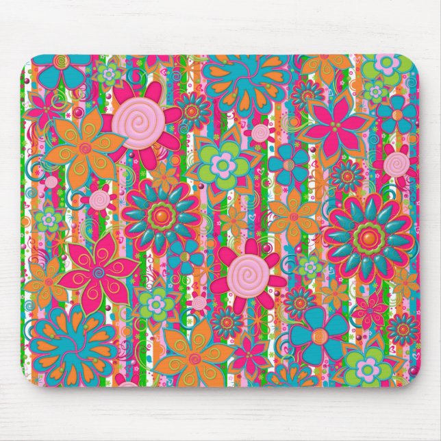 Grandmas Garden Flowers Mousepad (Front)