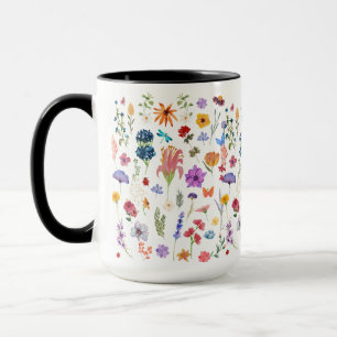 Grandma's Garden Mug with Personalized Flowers