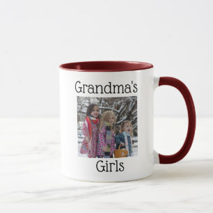 Grandmas Girls Photo Personalized Photo Coffee Mug