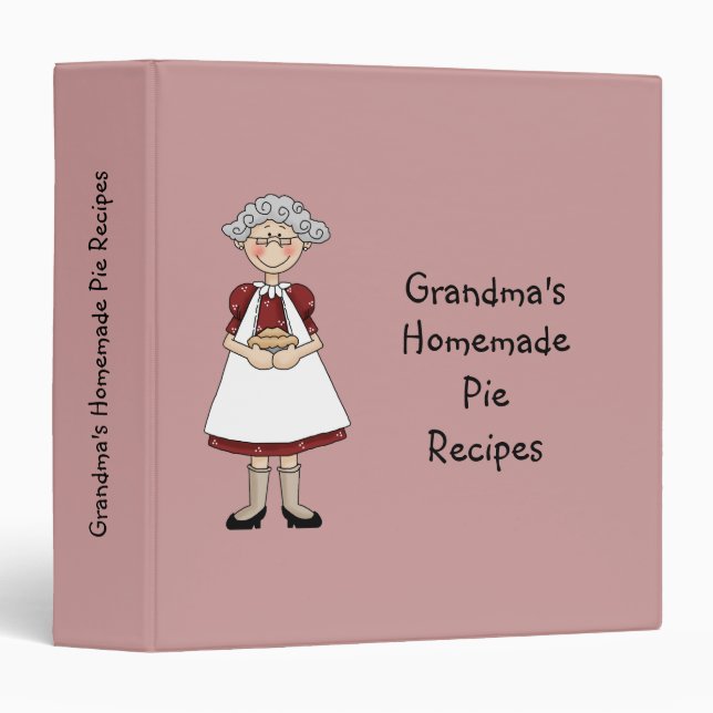 Grandma's Homemade Pie Recipes Binder (Front/Spine)