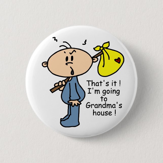 Grandma's House Baby (BLUE) 2 Inch Round Button (Front)