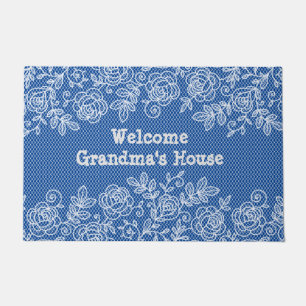 Grandmas House Lace Personalize Doormat