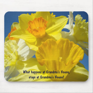Grandma's House mousepad Yellow Daffodils