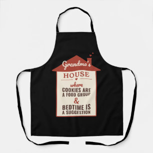 Grandma's House Rules Funny Kitchen Apron