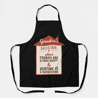Grandma's House Rules Funny Kitchen Apron