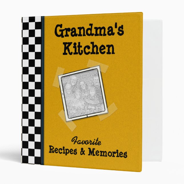 Grandma's Kitchen 1" Family Recipe Binder (Front/Inside)