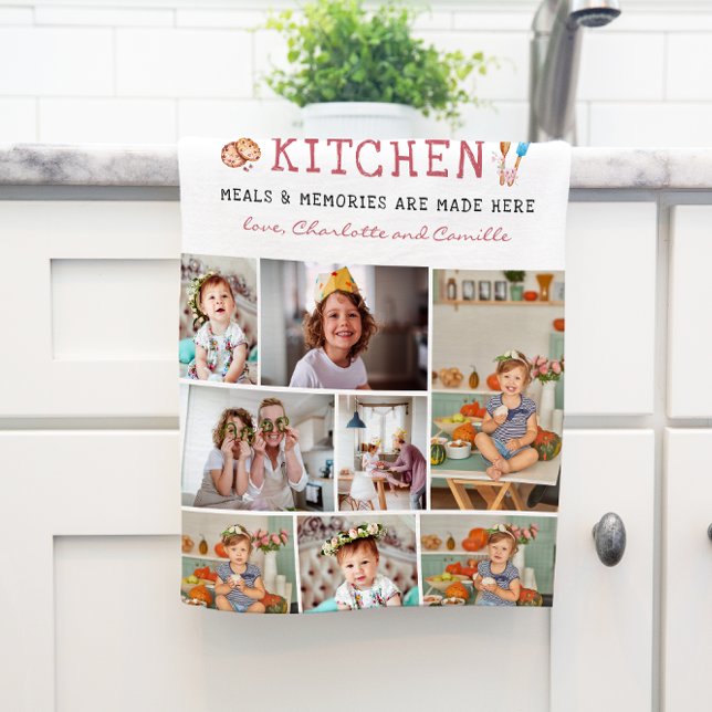 Grandma's Kitchen | 8 Photo Personalized  Towel (Creator Uploaded)