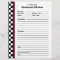 Grandmas Kitchen Chequered Red Accent Recipe Page