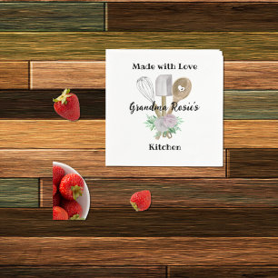 Grandma's Kitchen Made With Love Personalized Napkin