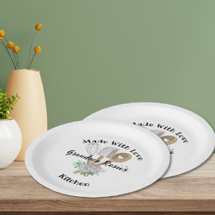Grandma's Kitchen Made With Love Personalized Paper Plate