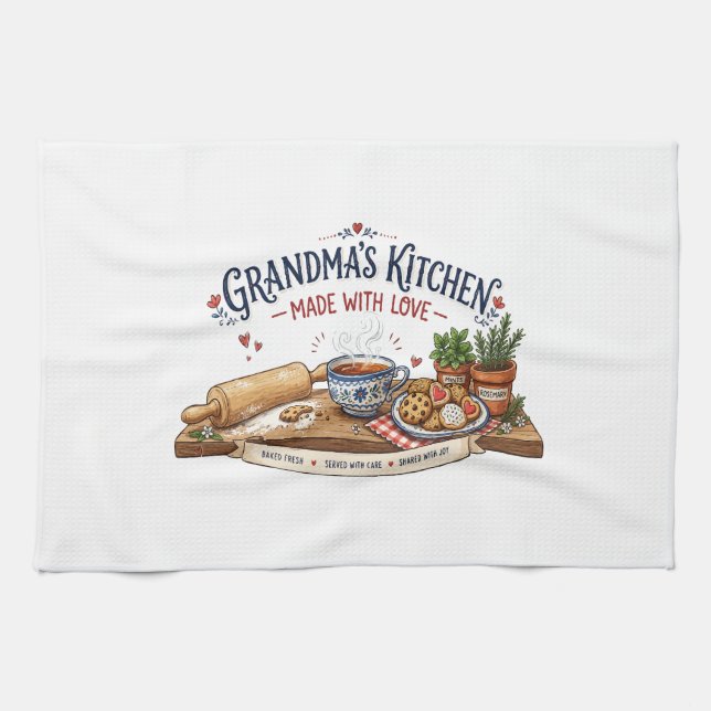 Grandma's Kitchen Made With Love Towel (Horizontal)