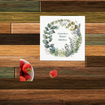Grandma's Kitchen | Personalized Watercolor Wreath