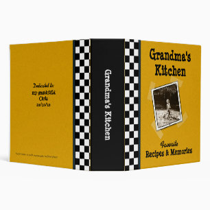 Grandma's Kitchen Recipe 2" Binder with Photo