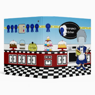 Grandma's Kitchen Recipe Customizable Binder
